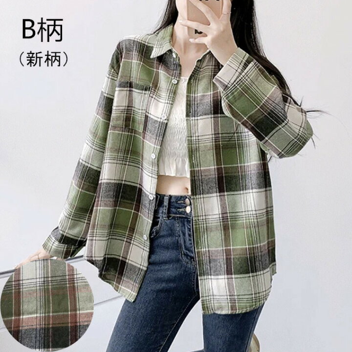 楽天市場 春 秋 レディース トップス チェック フランネル シャツ 薄手 ネルシャツ 薄起毛 ビックシャツ ドロップショルダー ゆったりサイズ 大きいサイズ オーバーサイズ ガーリー レッド ピンク ブラウン ブルー イエロー マスタード グレー ネイビー ワイン ホワイト