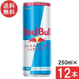 レッドブル シュガーフリー 250ml×12本 翼をさずける 糖質ゼロ 糖類ゼロ ゼロカロリー ノンシュガー 無糖 シュガーレス 栄養ドリンク カフェイン redbull 炭酸缶 炭酸飲料