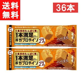 アサヒグループ食品 1本満足バー ギガプロテイン キャラメル 36本