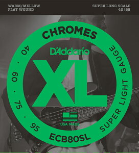 D'Addario __I x[X ECB80SL "XL Chromes Flat Wound" [ daddario ecb-80-sl ] y50̂̓Gg[Ń|Cg4{zy䂤pPbgΉz