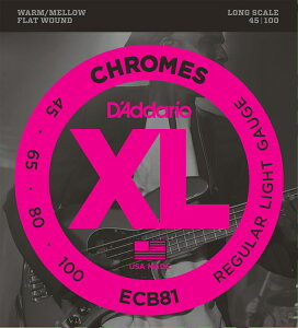 D'Addario __I x[X ECB81 "XL Chromes Flat Wound" [ daddario ecb-81 ] y50̂̓Gg[Ń|Cg4{zy䂤pPbgΉz