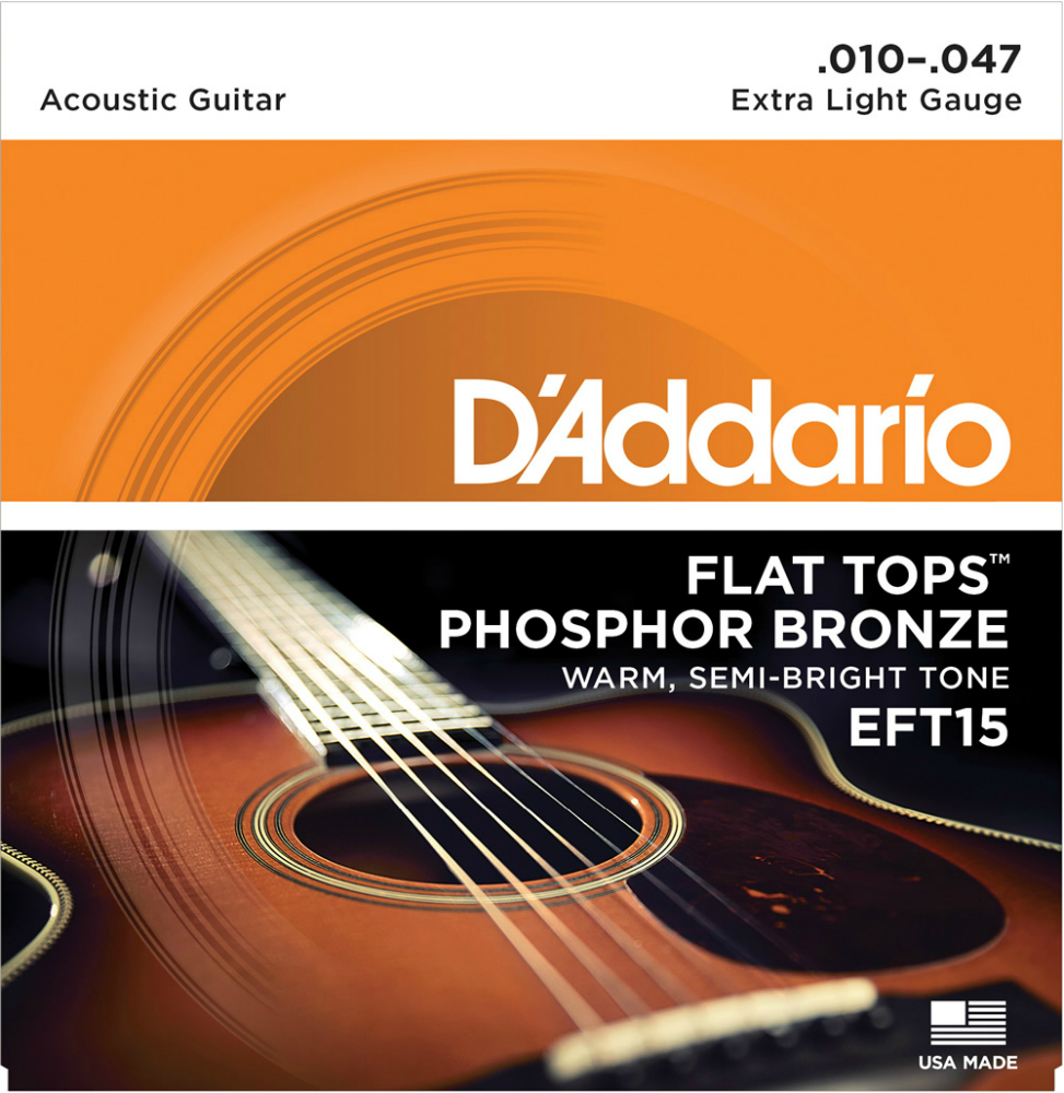 【5と0のつく日はP5倍 エントリーでさらにP5倍】D'Addario ダダリオ アコースティックギター弦 EFT15 