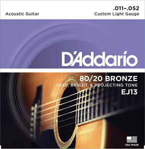 D'Addario __I AR[XeBbNM^[ EJ13 "80/20 Bronze Round Wound" [ daddario ARM EJ-13 ] y50̂̓Gg[Ń|Cg4{zy䂤pPbgΉz