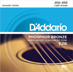 D'Addario �_�_���I �A�R�[�X�e�B�b�N�M�^�[�� �o���N�Z�b�g�� EJ16-B25�@Light 012-053 [ �A�R�M�� EJ-16-B25 daddario ] �y5��0�̂����̓G���g���[���Ń|�C���g4�{�z��