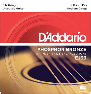 D'Addario __I AR[XeBbNM^[ EJ39i12pj "Phosphor Bronze Round Wound" [ daddario ARM EJ-39 ] y50̂̓Gg[Ń|Cg4{zy䂤pPbgΉz