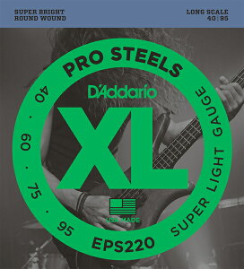 D'Addario __I x[X EPS220 "XL ProSteels Round Wound" [ daddario eps-220 ] y50̂̓Gg[Ń|Cg4{zy䂤pPbgΉz
