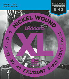 D'Addario ダダリオ エレキギター弦 EXL120BT "Nickel Wound Balanced Tension Super Light" [EXL-120BT daddario エレキ弦 ]【ゆうパケット対応】