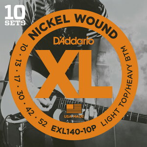 D'Addario �_�_���I �G���L�M�^�[�� EXL140-10P L.Top/H.btm 010-052 �y �j�b�P�� �G���L�� EXL-140-10P daddario �z�y5��0�̂����̓G���g���[���Ń|�C���g4�{�z��