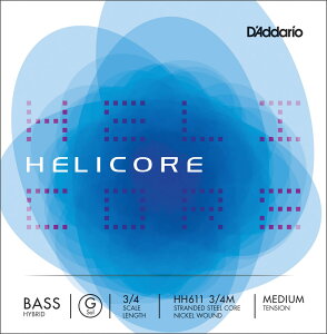 D'Addario Ebhx[X HH611 3/4M Helicore Hybrid Bass Strings / G-MED (o/~fBA) y __I daddario RgoX zy50̂̓Gg[Ń|Cg4{zy䂤pPbgΉz