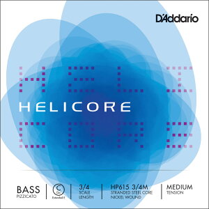 D'Addario Ebhx[X HP615 3/4M Helicore Pizzicato Bass Strings / C (Extended E)-MED (o/~fBA) y __I daddario RgoX zy50̂̓Gg[Ń|Cg4{zy䂤pPbg
