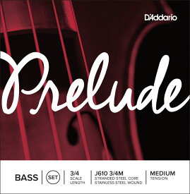 D'Addario ウッドベース弦 J610 3/4M Prelude Bass Strings / SET-MED (セット弦/ミディアム) 【 ダダリオ daddario コントラバス 】【5と0のつく日はエントリー等でポイント4倍】＊
