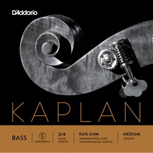 D'Addario Ebhx[X K615 3/4M Kaplan Double Bass Strings / C (Extended E)-MED (o/~fBA) y __I daddario RgoX zy50̂̓Gg[Ń|Cg4{zy䂤pPbgΉ