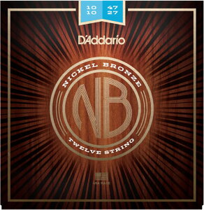 D'Addario �_�_���I �A�R�[�X�e�B�b�N�M�^�[ 12���p NB1047-12 Nickel Bronze Acoustic Guitar Strings,Light 12-String, 10-47  [ daddario �A�R�M�� NB-1047-12 ] �y5��0�̂����̓G���g���[���Ń|�C���g4�{�z�y�䂤�p�P�b