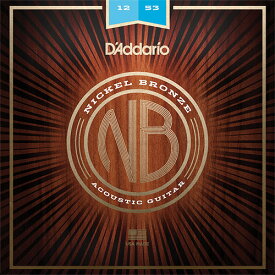 【5と0のつく日はエントリーでポイント4倍】D'Addario ダダリオ アコースティックギター弦 NB1253 "Nickel Bronze Acoustic Guitar Strings, Light, 12-53" [daddario アコギ弦 NB-1253]【ゆうパケット対応】＊