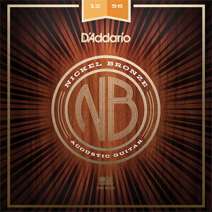 D'Addario __I AR[XeBbNM^[ NB1256 "Nickel Bronze Acoustic Guitar Strings, Light Top / Med Bottom, 12-56" [ daddario ARM NB-1256 ] y50̂̓Gg[Ń|Cg4{zy䂤pPbg