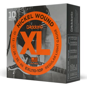 D'Addario �_�_���I �G���L�M�^�[�� Regular Light EXL110 �y �j�b�P�� EXL110-3D EXL110-10P daddario �G���L�� EXL-110 �z�y5��0�̂����̓G���g���[���Ń|�C���g4�{�z�y�䂤�p�P�b�g�Ή�(10�Z�b�g�ȊO)�z��