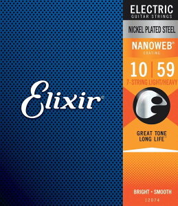 Elixir GNT[ GLM^[ imEFu 7 Light/Heavy [ .010-.059 ] #12074 y NANOWEB zy Ki zy50̂͓X|Cg5{Izy䂤pPbgΉz
