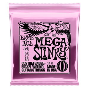 ERNIE BALL GLM^[ #2213 jbPEh Mega Slinky [ Q[W .0105/.0135/.0175/.028/.038/.048 ] y A[j[{[ zy50̂͓X|Cg5{Izy䂤pPbgΉz