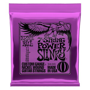 ERNIE BALL GLM^[ #2620 jbPEh Power Slinky 7 [ Q[W: .011/.014/.018p/.028/.038/.048/.058 ] y A[j[{[ zy50̂͓X|Cg5{Izy䂤pPbgΉz