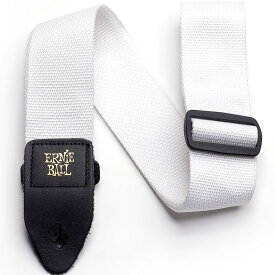 【5と0のつく日はP5倍 + エントリーでさらにP4倍】ERNIE BALL ギターストラップ WHITE #4036 POLYPRO STRAP 【アーニーボール ポリプロストラップ ホワイト】【ゆうパケット対応】