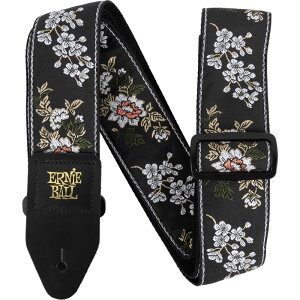 【メーカー取り寄せ】ERNIE BALL ギターストラップ WHITE BLOSSOM #5362 CLASSIC JACQUARD GUITAR STRAP/BASS STRAP 【 アーニーボール クラシックジャガードストラップ ホワイトブロッサム 】【5と0のつく日は当