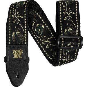 【メーカー取り寄せ】ERNIE BALL ギターストラップ BLACK PLEASANT PHEASANT #5372 CLASSIC JACQUARD GUITAR STRAP/BASS STRAP 【 アーニーボール クラシックジャガードストラップ ブラックプレザントフェザント 】