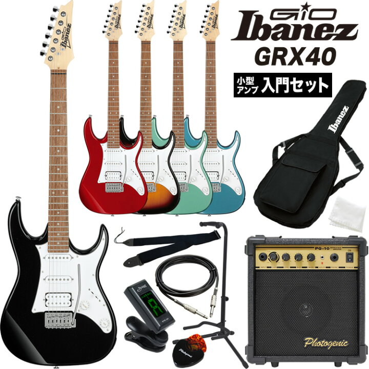 楽天市場】GIO Ibanez アイバニーズ エレキギター GRX40 小型アンプ(PG  