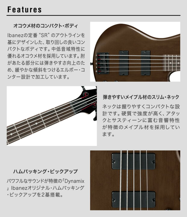 楽天市場】GIO Ibanez ジオアイバニーズ 5弦エレキベース GSR205B 