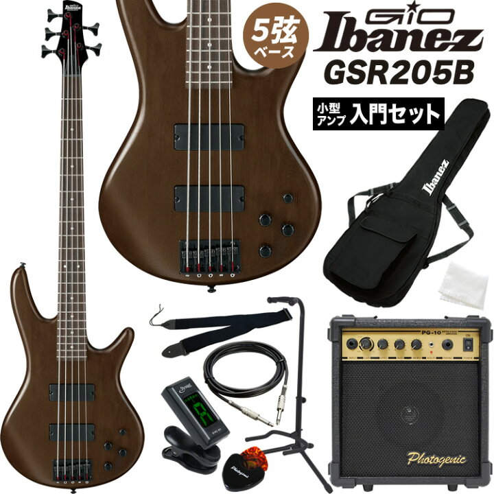 楽天市場】GIO Ibanez ジオアイバニーズ 5弦エレキベース GSR205B 小型 