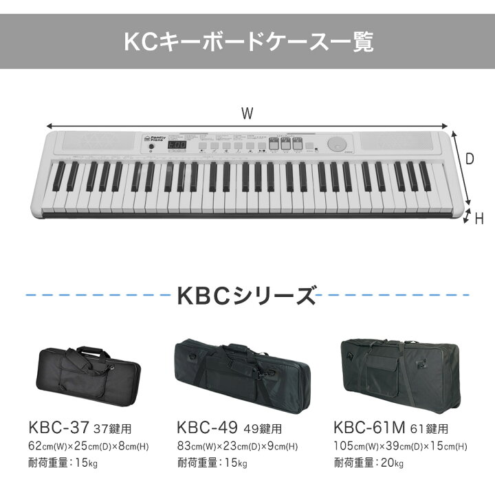 楽天市場】キーボードケース 76鍵用 KBC-76 【 ピアノ 楽器 KBC76 