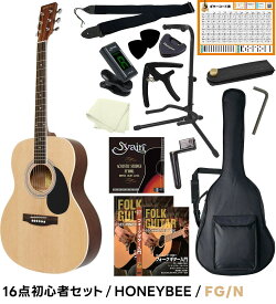 アコースティックギター 16点 初心者セット HONEY BEE W-15/F-15 【 アコギ ギター 入門 W15 F15 プレゼントにおすすめ 】【大型荷物】【5と0のつく日は当店ポイント5倍！】