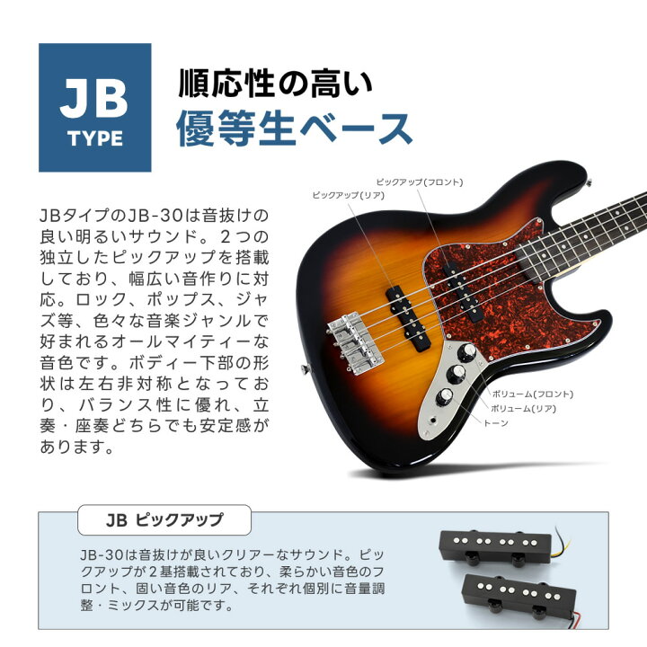 楽天市場】ベース SELDER PB-30/JB-30 VOX amPlug3 入門セット 