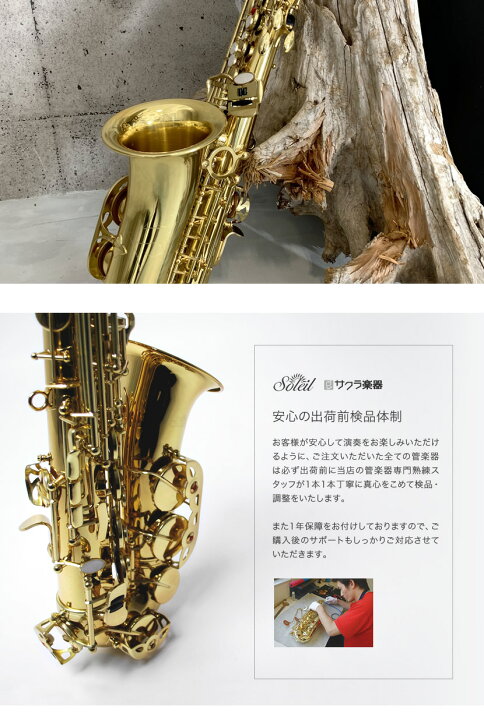 楽天市場】アルトサックス Soleil SAL-1 単品(専用ケース、その他付属 