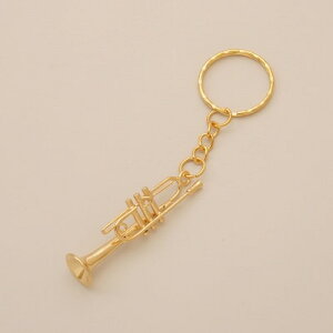 ミニチュア楽器 キーホルダー トランペット 全長約4.5cm SUNRISE SOUND HOUSE ※ディスプレイ商品のため音は鳴りません 【 模型 フィギュア 人形 ジオラマ ドールハウス用 楽器 】【5と0のつく日は