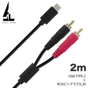 TRUEDYNA USBP[u 2m USB TYPE-C x RCAsvO(L/R) TD-USB-RCA2 y gD[_Ci TDUSBRCA2 USB-CΉP[u USB TYPE-C P[u zy50̂͓X|Cg5{Izy䂤pPbgΉz