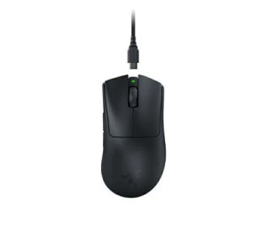 Razer ���C�U�[ DeathAdder V3 Pro �Q�[�~���O�}�E�X ���C�����X ���� 63g�̒��y�� �I�v�e�B�J���Z���T�[ �� 3 ����I�v�e�B�J���}�E�X�X�C�b�` HyperSpeed Wireless 90���Ԃ̃o�b�e���[�A���g�p���\ �f