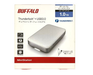 BUFFALO Thunderbolt&USB3.0�p �|�[�^�u��HDD 1TB HD-PA1.0TU3