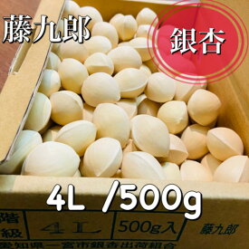 旬のおすすめ！*大人気ぎんなん*【藤九郎】愛知県祖父江*銀杏**特大粒*4Lサイズ*約500g※箱のデザインは変わる場合あります※購入数4つまで同一送料※*ギフトにもおすすめ*誕生日*お歳暮*季節の贈り物*お取り寄せ*厳選品*ギンナン*ギフト*4l*御歳暮*旬の食材*贈答*生