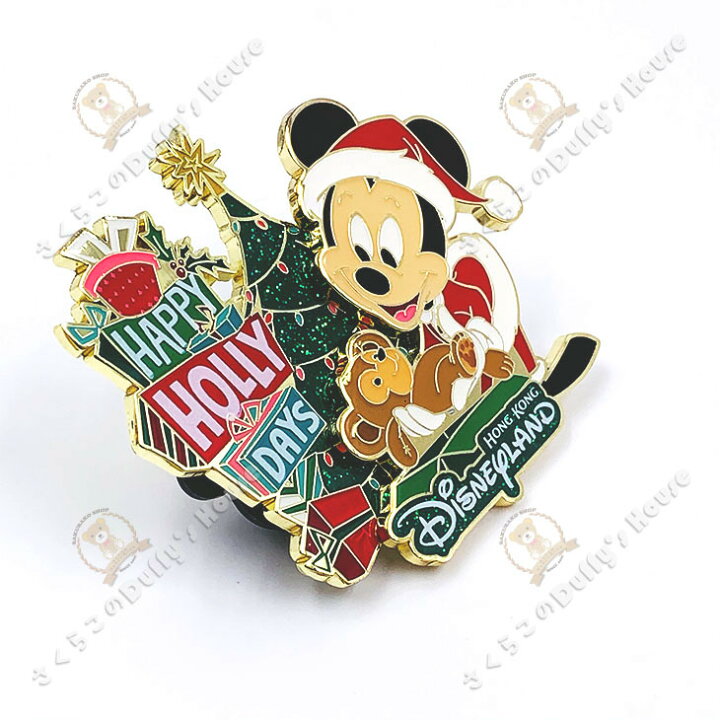楽天市場 限定500個 香港ディズニー ホリデー サンタミッキー ダッフィー ピンバッジ ダッフィー ダッフィー フレンズ ダッフィーのお友達 グッズ コスチューム さくらこのダッフィーズハウス