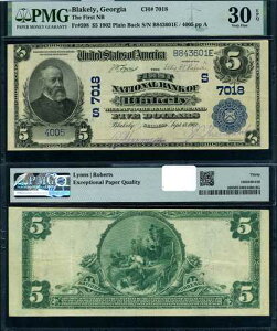 �W���[�W�A�B�u���C�N���[ 5�h�� 1902�N PB �W���[�W�A�B - ������s�� CH #7018 FNB PMG VF30 EPQ