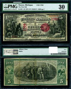 �~�V�K���B���C�\�����s 5�h�� 1875�N ������s�� Ch #1764 FNB PMG VF30
