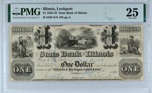 1835-43�N �C���m�C�B 1�h�� �p�~��s�� PMG VF 25 �B ���b�N�|�[�g�^�͊��