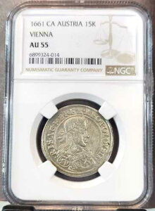 1661�N �I�[�X�g���A ��� 15�N���C�c�@�[ �E�B�[�� ���I�|���h1�� NGC AU 55 �󏭂Ŕ������R�C��