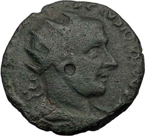 �S�f�B�A�� III 238AD VIMINACIUM Moesia Legion Ancient Roman Con LION BULL i32554