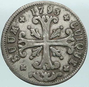 1793�N �X�C�X �k�[�V���e���B �A���e�B�[�N 1/2�o�b�c�F����� i87523