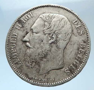 1873�N �x���M�[ ���I�|���h2���ƃ��C�I���̏ё����� �A���e�B�[�N��� 5�t���� i74020