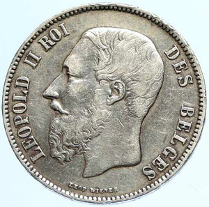 1869�N �x���M�[ ���I�|���h2���ƃ��C�I���̏ё����� �A���e�B�[�N��� 5�t���� i97699