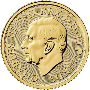 2023 1/10 オンス 英国ブリタニア金貨 (BU、キングチャールズ表面)
