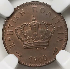 MV 1900 A N^vg NGC MS63 BN Choice UNC KM# 1 Geo-1