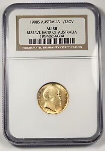 I[XgA 1908 S 1/2 n[t \u Sov  NGC AU58 Gh[h 7  Vhj[